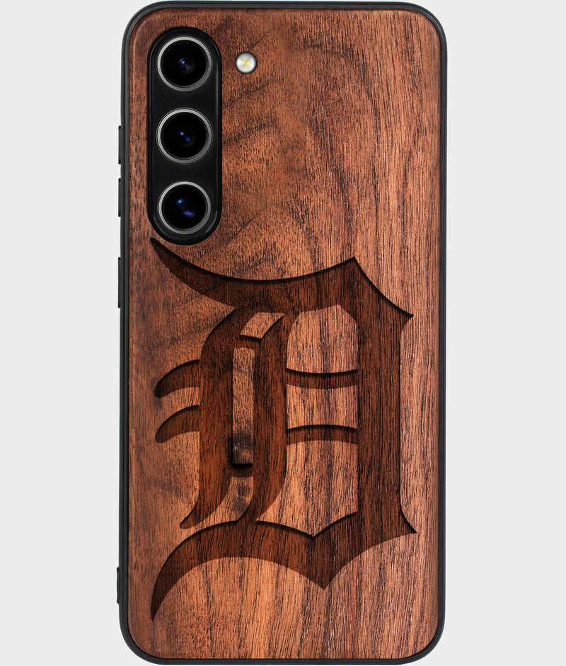 Best Wood Detroit Tigers Samsung Galaxy S24 Plus Case - Custom Engraved Cover - Engraved In Nature