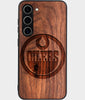 Best Wood Edmonton Oilers Galaxy S24 Case - Custom Engraved Cover - Engraved In Nature