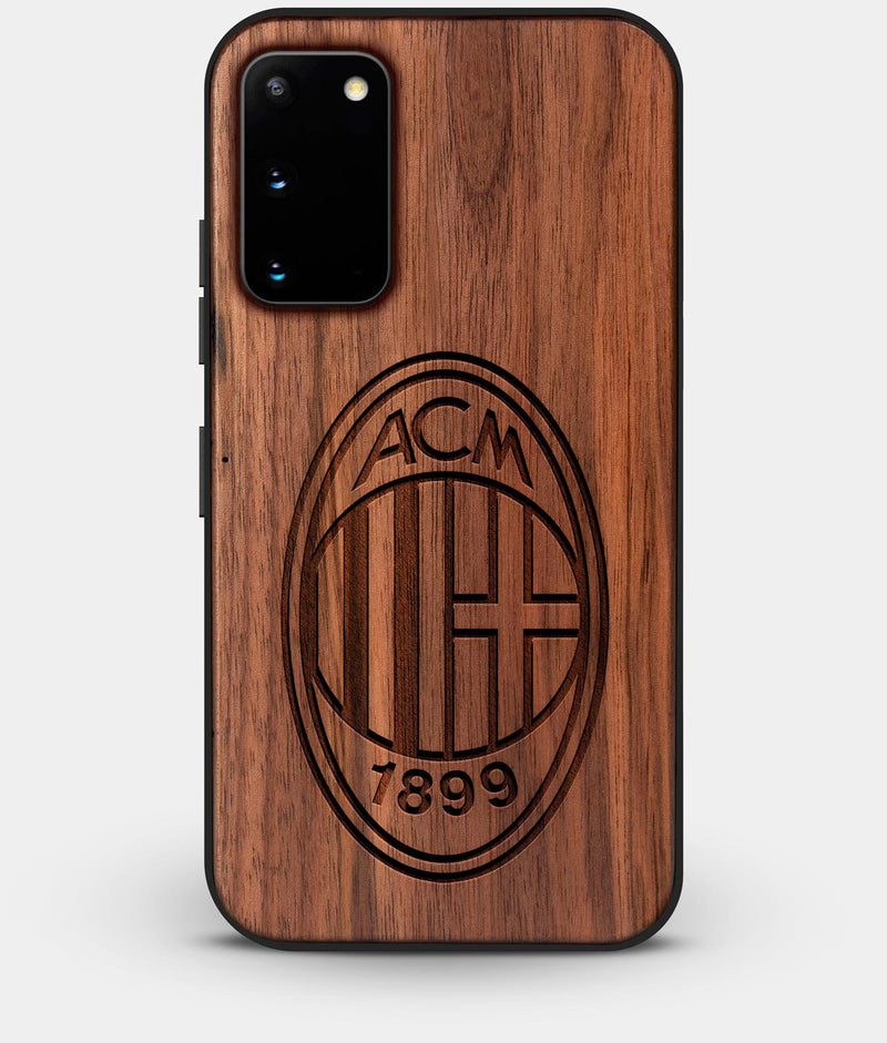 Best Custom Engraved Walnut Wood A.C. Milan Galaxy S20 Case - Engraved In Nature