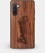 Best Custom Engraved Walnut Wood Atlanta Braves Note 10 Case - Engraved In Nature