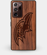 Best Custom Engraved Walnut Wood Baltimore Ravens Note 20 Ultra Case - Engraved In Nature