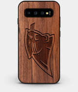 Best Custom Engraved Walnut Wood Carolina Panthers Galaxy S10 Case - Engraved In Nature
