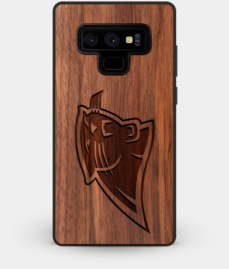 Best Custom Engraved Walnut Wood Carolina Panthers Note 9 Case - Engraved In Nature