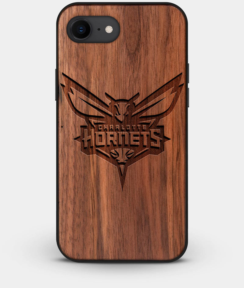 Best Custom Engraved Walnut Wood Charlotte Hornets iPhone 7 Case - Engraved In Nature