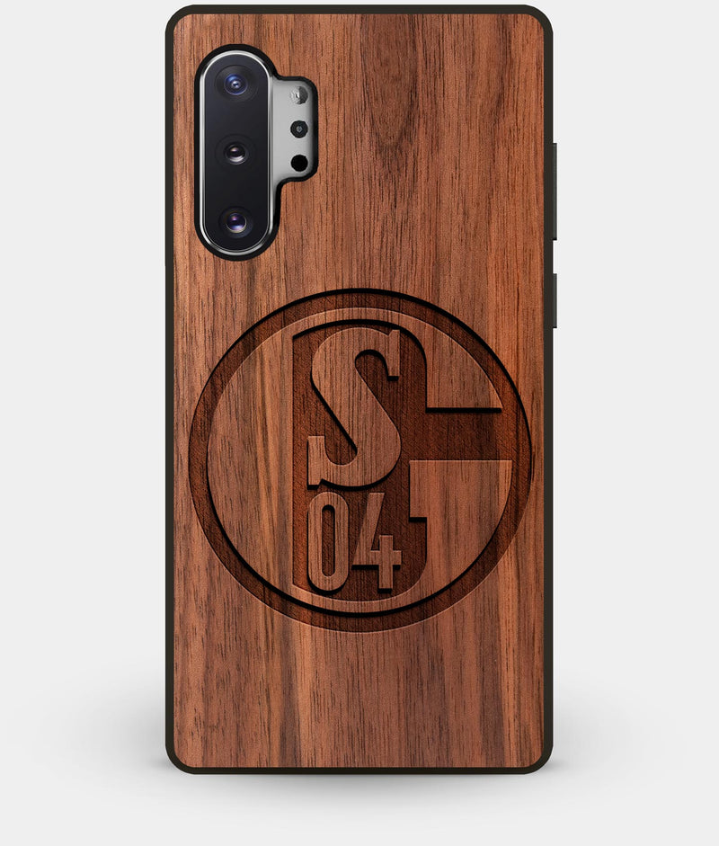 Best Custom Engraved Walnut Wood FC Schalke 04 Note 10 Plus Case - Engraved In Nature