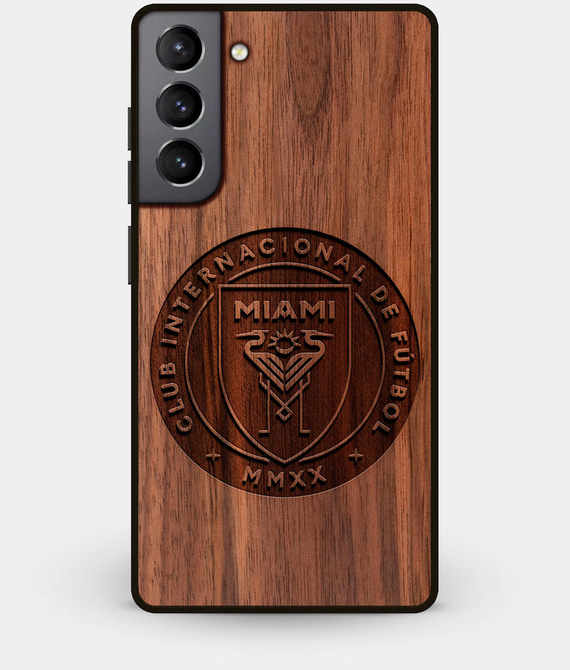 Custom Engraved Walnut Wood Inter Miami CF Galaxy S21 Case - Free ...
