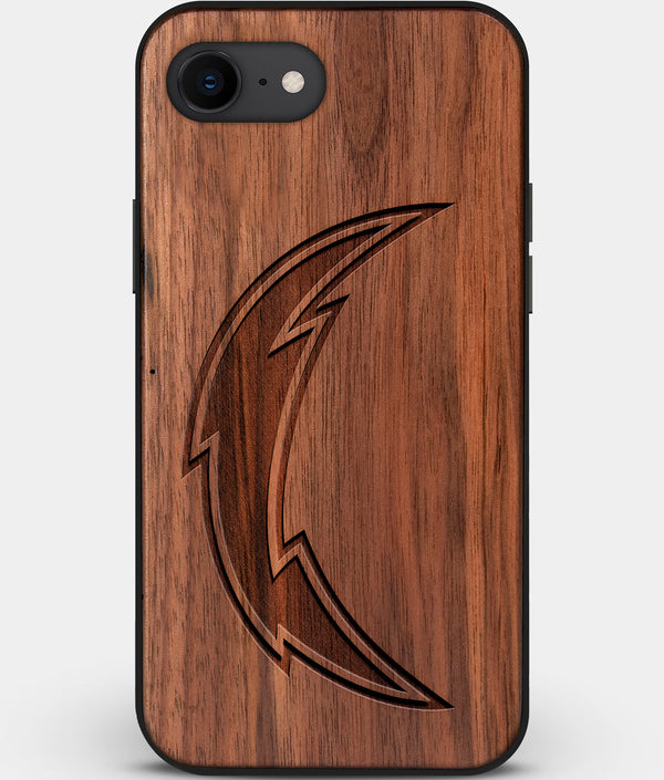 Best Custom Engraved Walnut Wood Los Angeles Chargers iPhone SE Case - Engraved In Nature