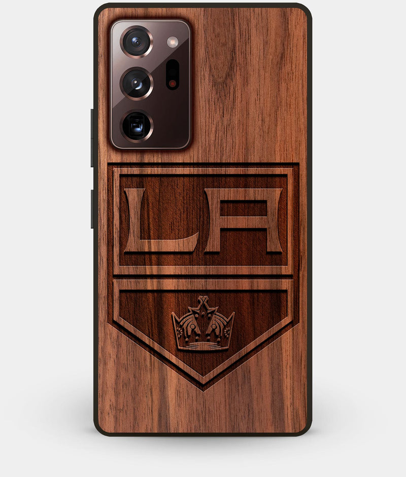 Best Custom Engraved Walnut Wood Los Angeles Kings Note 20 Ultra Case - Engraved In Nature