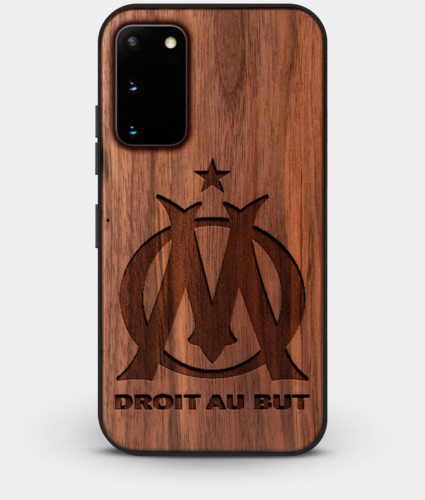 Best Custom Engraved Walnut Wood Olympique de Marseille Galaxy S20 Case - Engraved In Nature