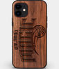 Custom Carved Wood Orlando Magic iPhone 12 Case | Personalized Walnut Wood Orlando Magic Cover, Birthday Gift, Gifts For Him, Monogrammed Gift For Fan | by Engraved In Nature