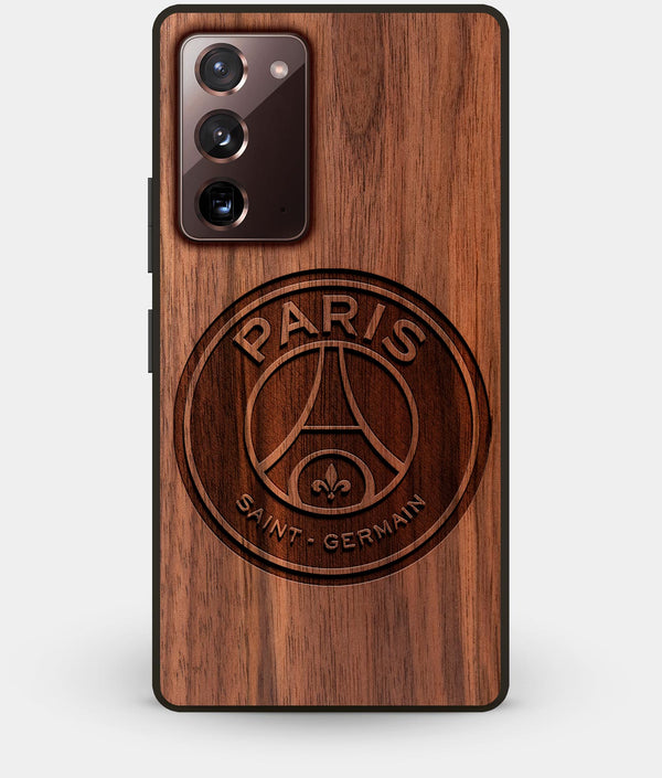 Best Custom Engraved Walnut Wood Paris Saint Germain F.C. Note 20 Case - Engraved In Nature