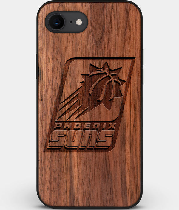 Best Custom Engraved Walnut Wood Phoenix Suns iPhone SE Case - Engraved In Nature