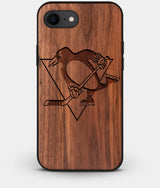 Best Custom Engraved Walnut Wood Pittsburgh Penguins iPhone 8 Case - Engraved In Nature