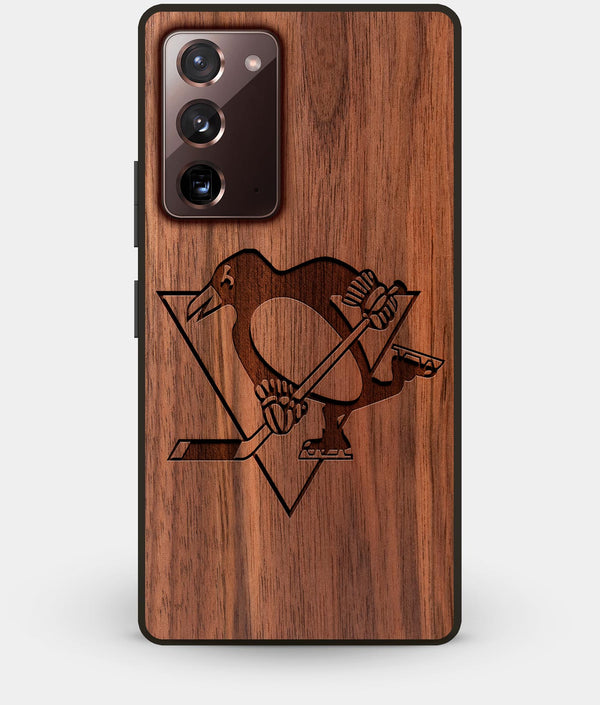 Best Custom Engraved Walnut Wood Pittsburgh Penguins Note 20 Case - Engraved In Nature