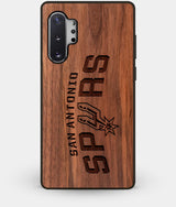 Best Custom Engraved Walnut Wood San Antonio Spurs Note 10 Plus Case - Engraved In Nature