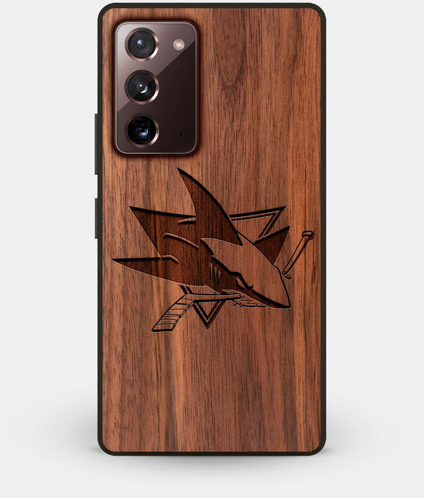 Best Custom Engraved Walnut Wood San Jose Sharks Note 20 Case - Engraved In Nature