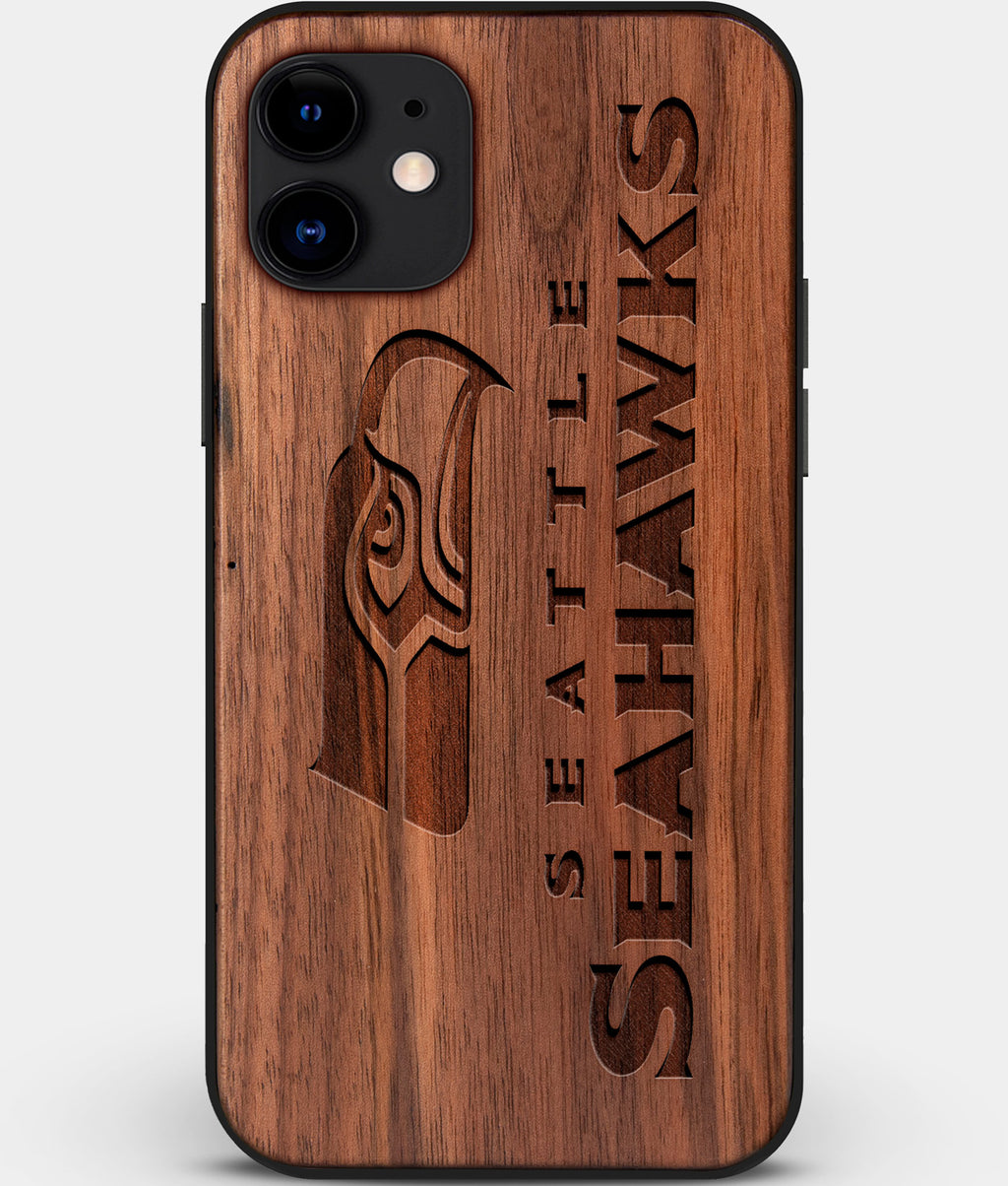 Custom Seattle Seahawks Airpods  AirPods Pro Case - Carved Wood Seahawks  AirPods Cover – Engraved In Nature