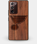 Best Custom Engraved Walnut Wood St Louis Blues Note 20 Case - Engraved In Nature