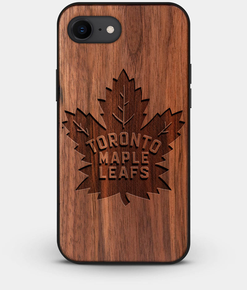 Best Custom Engraved Walnut Wood Toronto Maple Leafs iPhone 8 Case - Engraved In Nature