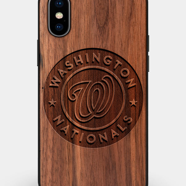 Wood Washington Nationals iPhone 12 Pro Case, Custom Walnut Wood Washington  Nationals Cover