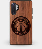 Best Custom Engraved Walnut Wood Washington Wizards Note 10 Plus Case - Engraved In Nature