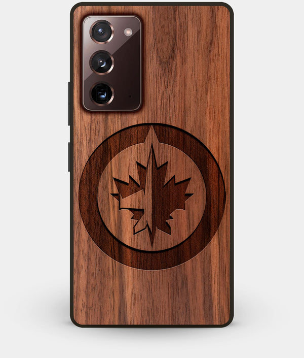 Best Custom Engraved Walnut Wood Winnipeg Jets Note 20 Case - Engraved In Nature