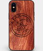 Custom Carved Wood AFC Ajax iPhone XS Max Case | Personalized Mahogany Wood AFC Ajax Cover, Birthday Gift, Gifts For Him, Monogrammed Gift For Fan | by Engraved In Nature