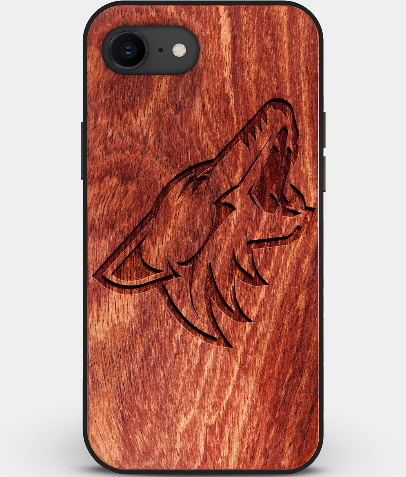 Best Custom Engraved Wood Arizona Coyotes iPhone SE Case - Engraved In Nature