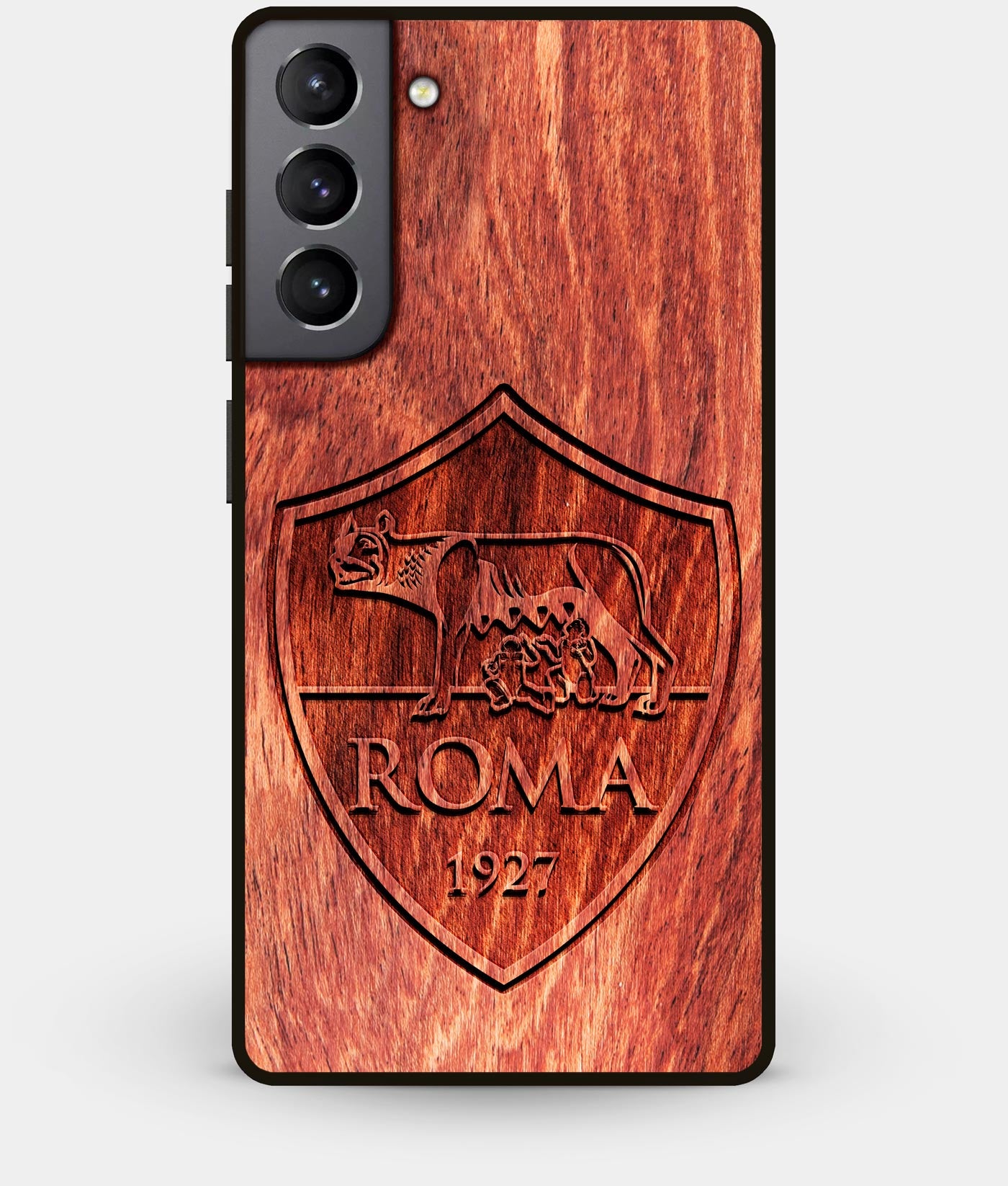 Best Wood A.S. Roma Galaxy S21 Plus Case - Custom Engraved Cover - Engraved In Nature