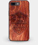 Best Custom Engraved Wood A.S. Roma iPhone 8 Plus Case - Engraved In Nature