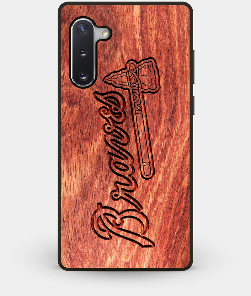 Best Custom Engraved Wood Atlanta Braves Note 10 Case - Engraved In Nature