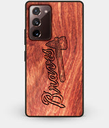 Best Custom Engraved Wood Atlanta Braves Note 20 Case - Engraved In Nature