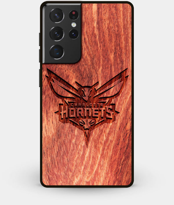 Best Wood Charlotte Hornets Galaxy S21 Ultra Case - Custom Engraved Cover - Engraved In Nature