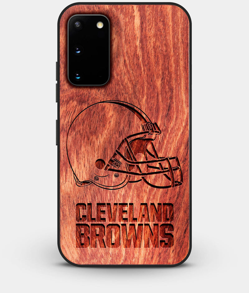 Best Custom Engraved Wood Cleveland Browns Galaxy S20 Case - Engraved In Nature