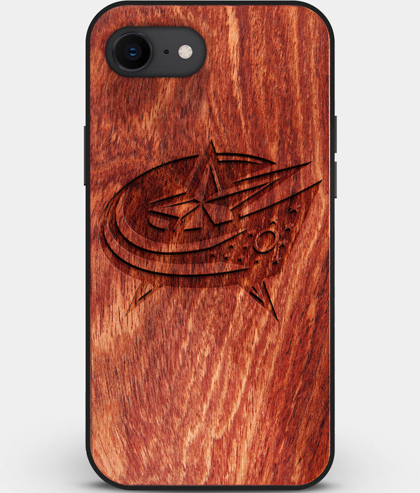 Best Custom Engraved Wood Columbus Blue Jackets iPhone SE Case - Engraved In Nature