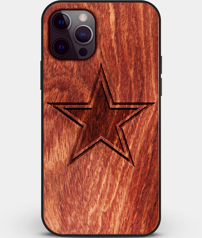 Wood Dallas Cowboys iPhone 12 Pro Max Case, Custom Mahogany Wood Dallas  Cowboys Cover