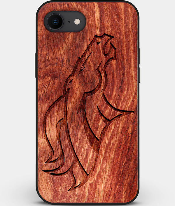 Best Custom Engraved Wood Denver Broncos iPhone SE Case - Engraved In Nature