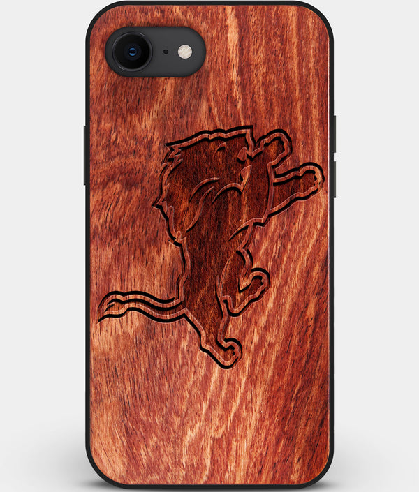 Best Custom Engraved Wood Detroit Lions iPhone SE Case - Engraved In Nature