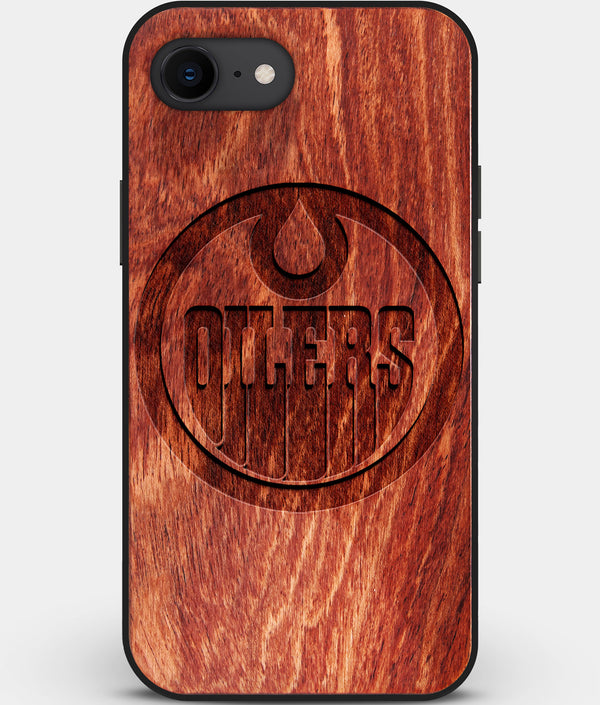 Best Custom Engraved Wood Edmonton Oilers iPhone SE Case - Engraved In Nature