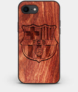 Best Custom Engraved Wood FC Barcelona iPhone 8 Case - Engraved In Nature