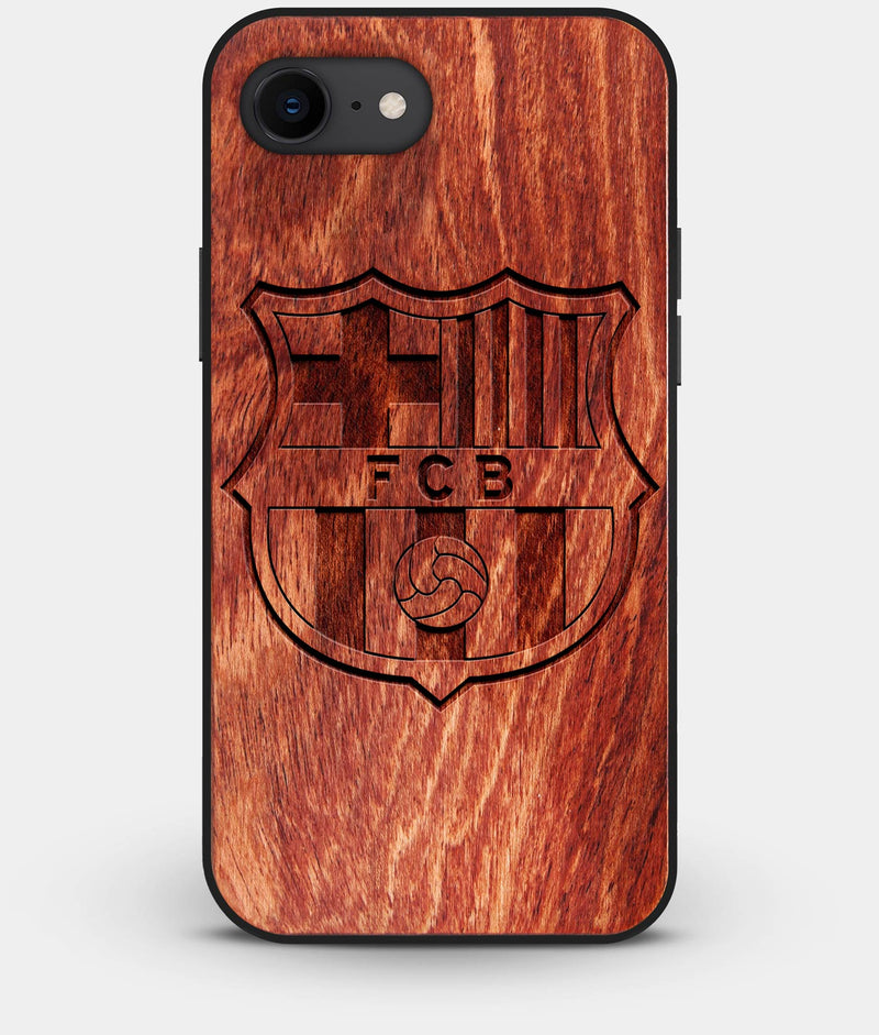 Best Custom Engraved Wood FC Barcelona iPhone 8 Case - Engraved In Nature