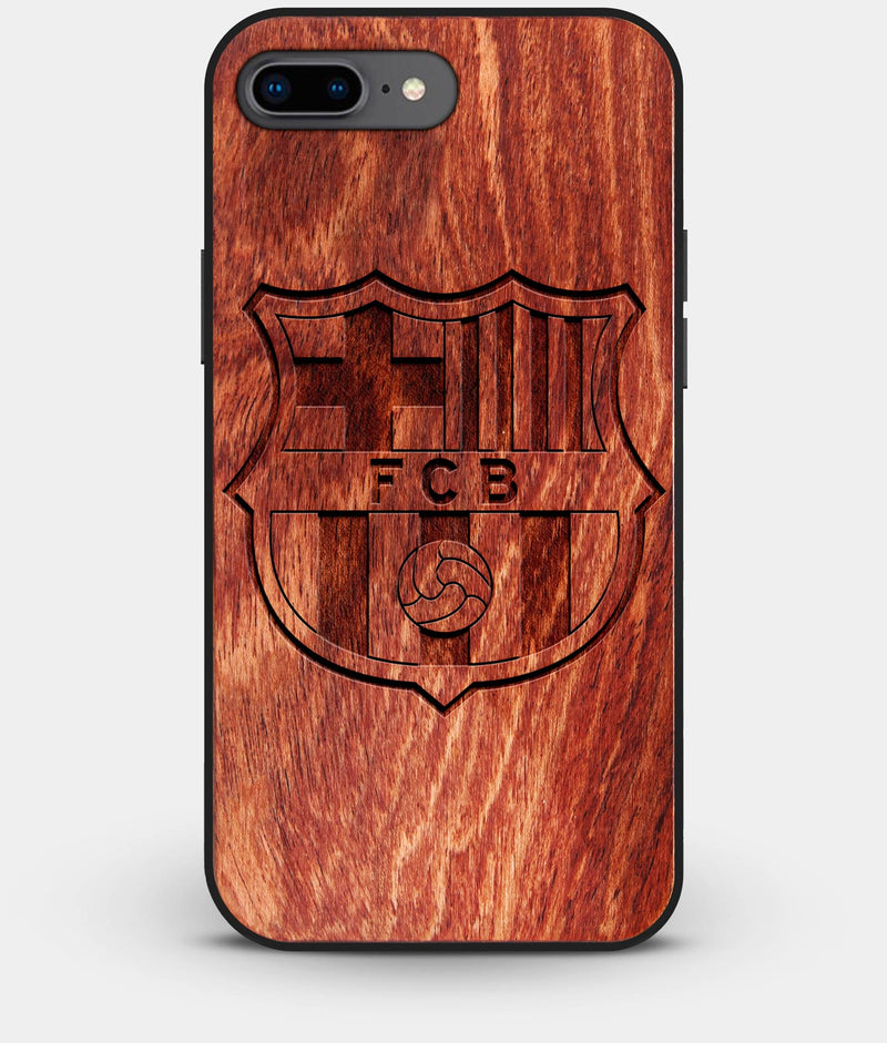 Best Custom Engraved Wood FC Barcelona iPhone 8 Plus Case - Engraved In Nature