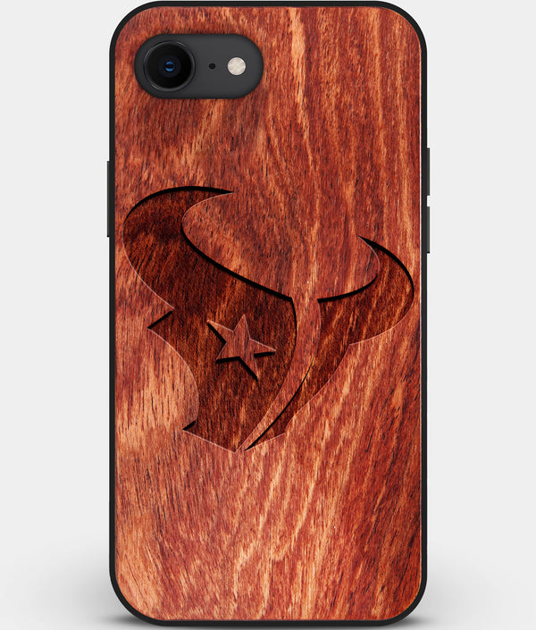 Best Custom Engraved Wood Houston Texans iPhone SE Case - Engraved In Nature