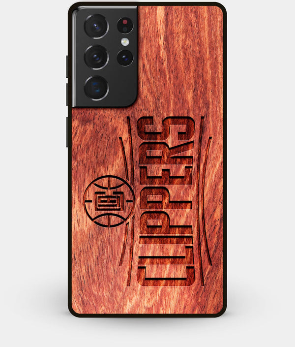 Best Wood Los Angeles Clippers Galaxy S21 Ultra Case - Custom Engraved Cover - Engraved In Nature