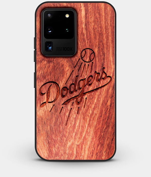 Best Custom Engraved Wood Los Angeles Dodgers Galaxy S20 Ultra Case - Engraved In Nature