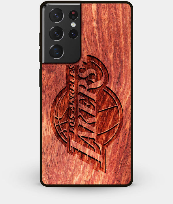 Best Wood Los Angeles Lakers Galaxy S21 Ultra Case - Custom Engraved Cover - Engraved In Nature