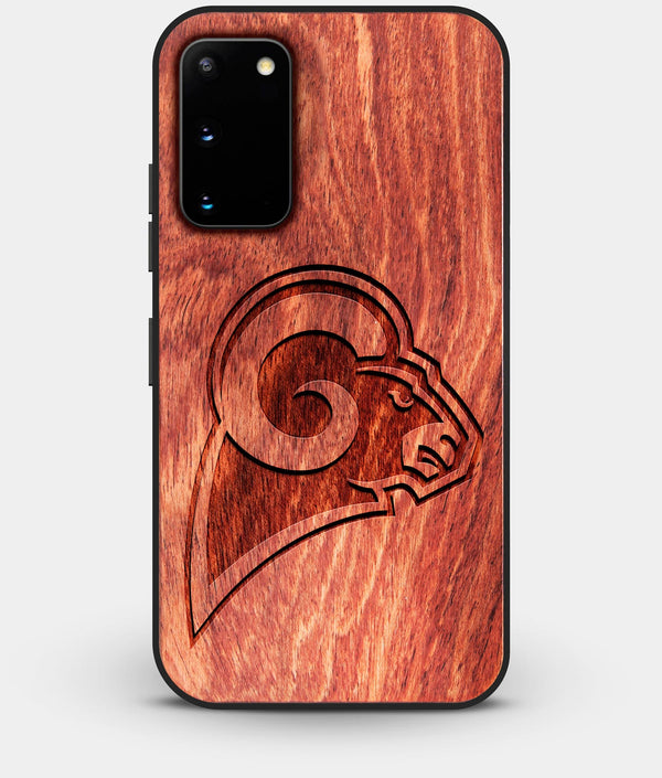 Best Custom Engraved Wood Los Angeles Rams Galaxy S20 Case - Engraved In Nature