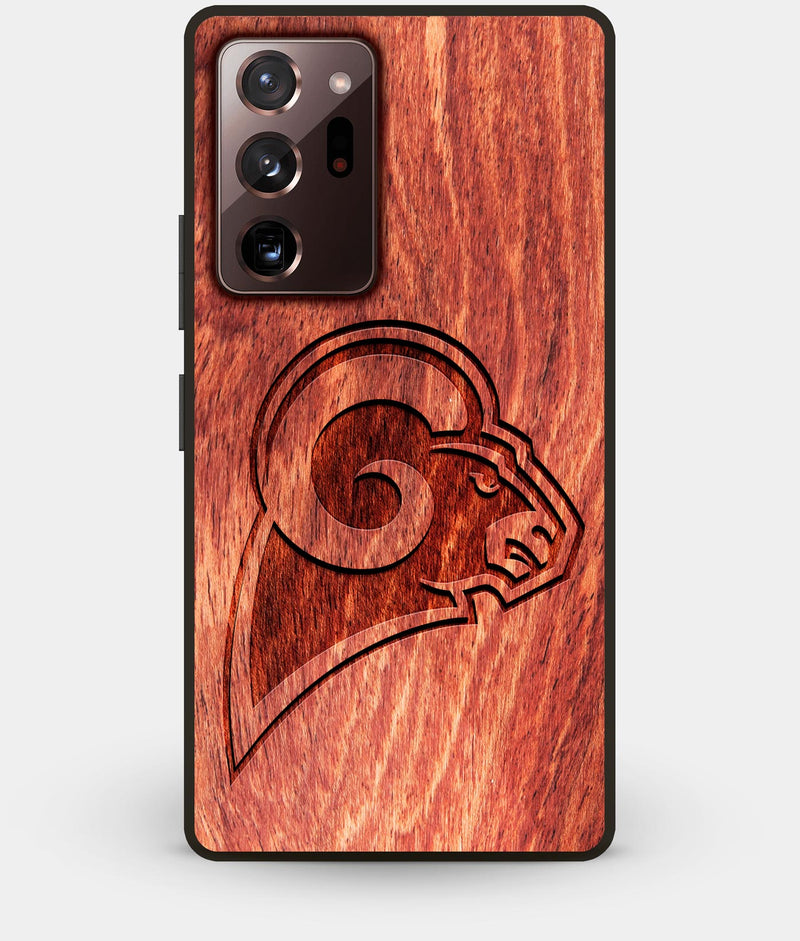 Best Custom Engraved Wood Los Angeles Rams Note 20 Ultra Case - Engraved In Nature