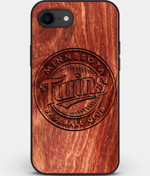 Best Custom Engraved Wood Minnesota Twins iPhone SE Case - Engraved In Nature