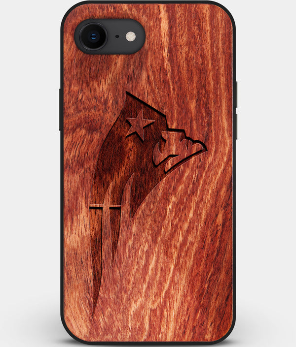 Best Custom Engraved Wood New England Patriots iPhone SE Case - Engraved In Nature